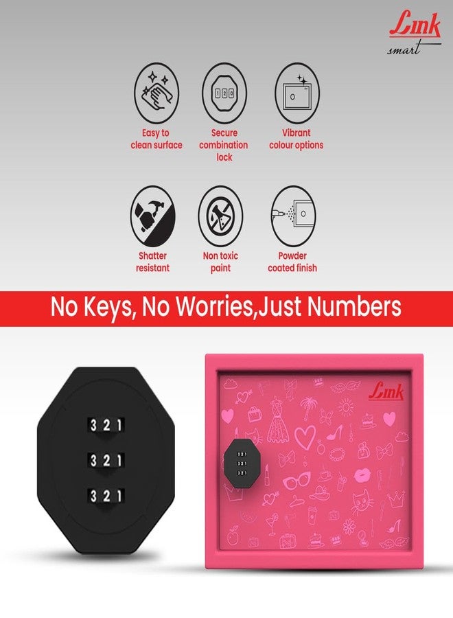 لينك حصالة نقود ذكية للأطفال من لينك سمارت - قفل برقم سري فاخر | بدون مفاتيح أو بطاريات | تصميم متين، سعة 5.7 لتر | خزنة مرحة وملونة للادخار | ضمان 3 سنوات - Image 3